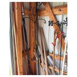 Lot of Assorted Garden Tools & Wrought Iron Yard Decor