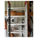 Pair of 6ft Aluminum Folding Loading Ramps w/ Safety Straps 1200 lb