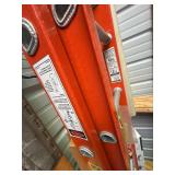 Fiberglass Extension Ladder & Vintage Wood Step Ladder Lot