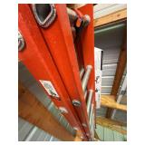 Fiberglass Extension Ladder & Vintage Wood Step Ladder Lot