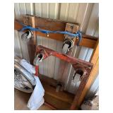 Pair of Heavy Duty Utility Furniture Dollies Wood & Steel Casters