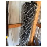 Chain Link Fence Fabric with Steel Fence Posts Salvage Lot