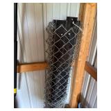 Chain Link Fence Fabric with Steel Fence Posts Salvage Lot