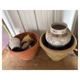 Lot of Assorted Ceramic & Terracotta Planters Flower Pots Garden Decor