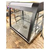 Food display warmer with adjustable temp and lighting