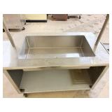 Stainless steel breakfast display cart on heavy duty castors