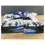 Open Front Top with Cloth Belt Horse Print - Size Women's Small - Brand New
