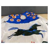 Open Front Top with Cloth Belt Horse Print - Size Women's Small - Brand New