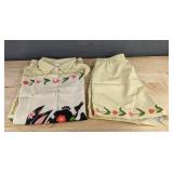 Women's Yellow Blouse & Short Set, Size Medium - Brand New