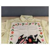 Women's Yellow Blouse & Short Set, Size Medium - Brand New