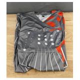 Grey Women's V-Neck Long Sleeve Dress Size L - Brand New