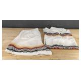 Wavy Stripe Women's Short Sleeve Button Up Shirt and Short Set Size M - Brand New