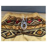 Cowboy Theme Yellow Satin Men's Short Sleeve Pant Suit - Size 3XL - Brand New