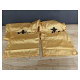 Cowboy Theme Yellow Satin Men's Short Sleeve Pant Suit - Size 3XL - Brand New
