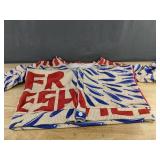 Men's Button Up Textured Fresh Fish Knitwear Sweater Size L - Brand New