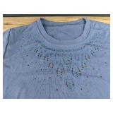 Women's Two Piece Blue Sweater Set Size S - Brand New