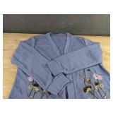 Women's Two Piece Blue Sweater Set Size S - Brand New