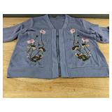Women's Two Piece Blue Sweater Set Size S - Brand New