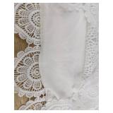 Women's White Lace Crochet Hollow Camisole Tank Top Size L - Brand New