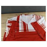 Red and White Women's Short Sleeve V-Neck Dress with Pockets Size 4XL - Brand New