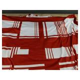 Red and White Women's Short Sleeve V-Neck Dress with Pockets Size 4XL - Brand New