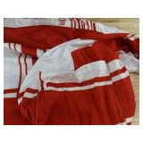 Red and White Women's Short Sleeve V-Neck Dress with Pockets Size 4XL - Brand New