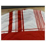 Red and White Women's Short Sleeve V-Neck Dress with Pockets Size 4XL - Brand New