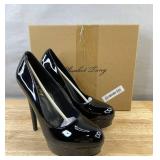 Elisabet Tang Women's Black Patent Leather Stilletto Heels Size 7 - Brand New