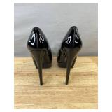Elisabet Tang Women's Black Patent Leather Stilletto Heels Size 7 - Brand New