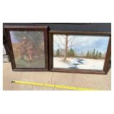 Original 16' x 22' Oil Landscape Painting and Framed Print *S