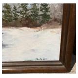 Original 16' x 22' Oil Landscape Painting and Framed Print *S