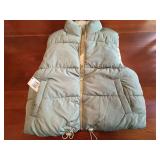 Fresh Sage & Dust Women's Puffer Vest, Size Medium - Brand New *S
