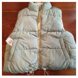 Fresh Sage & Dust Women's Puffer Vest, Size Medium - Brand New *S