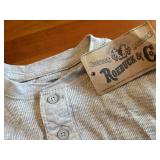 Roebuck & Co Men's Henley Thermal Long Sleeve Shirts, Size Medium *S