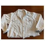 Altar'd State Women's Light Cream Striped Corduroy Jacket,  Size XS *S