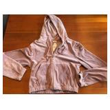 John Galt Women's Light Brown Hooded Zip Up Sweatshirt, Size 1SZ *S