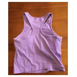 Lululemon Women's Lavender & Pink Ribbed Tank Tops - Size Small *S