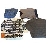 Men's Clothing Lambswool Sweater, Sweater Vest, Plain Flannel Shirt, Wool V Neck Sweater *S