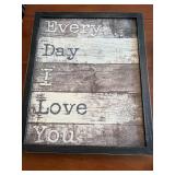 BDG Plaid Button Up Size Women's Large Shirt & Every Day I Love You Home Decor Accents Sign *S