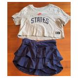 Nike United States Women's Size Small Crop Top Shirt & DUC Sports Women's Size Small Skirt *S