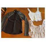 All in Motion Rashguard Surfing Women's Size Medium Top, L.A. Hearts Lavender Smocked Girls Top Size XS & White Strap Girls Top *S