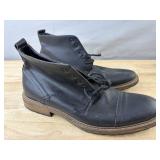 Black Leather Lace-Up Dress Boots - Men's Size 12 *S