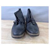 Black Leather Lace-Up Dress Boots - Men's Size 12 *S