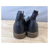 Black Leather Lace-Up Dress Boots - Men's Size 12 *S