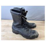 Black Lace-Up Men's Combat Boots - Size 8 *S