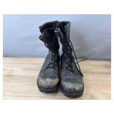 Black Lace-Up Men's Combat Boots - Size 8 *S
