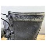 Black Lace-Up Men's Combat Boots - Size 8 *S
