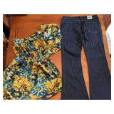 Angie Floral Print Women's Large Dress & Old Navy Denim Women's Size 14 Regular Jeans *S