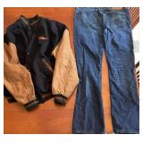 Levi's 527 Men's 34 x 36 Jeans & ESPN Wool and Leather Men's XL Jacket *S