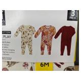 Member's Mark Baby Organic Sleep & Play Size 6 Months, 3 Pack and BIBS Round Pacifiers Size 2, 2 Pack - Brand New